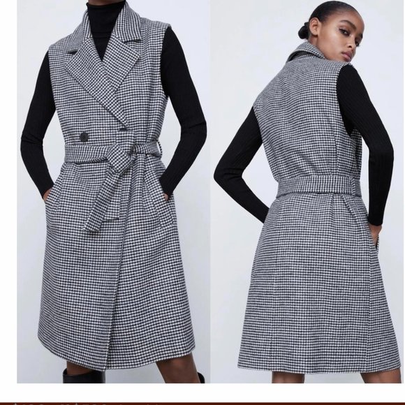 ZARA Waistcoat(White+Black, US S,  M ) - Picture 2 of 8